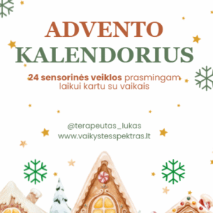 Sensorinių veiklų Advento kalendorius
